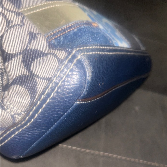 Vintage Y2K Coach Patchwork Shoulder Bag in Blue and Brown - Picture 10 of 17